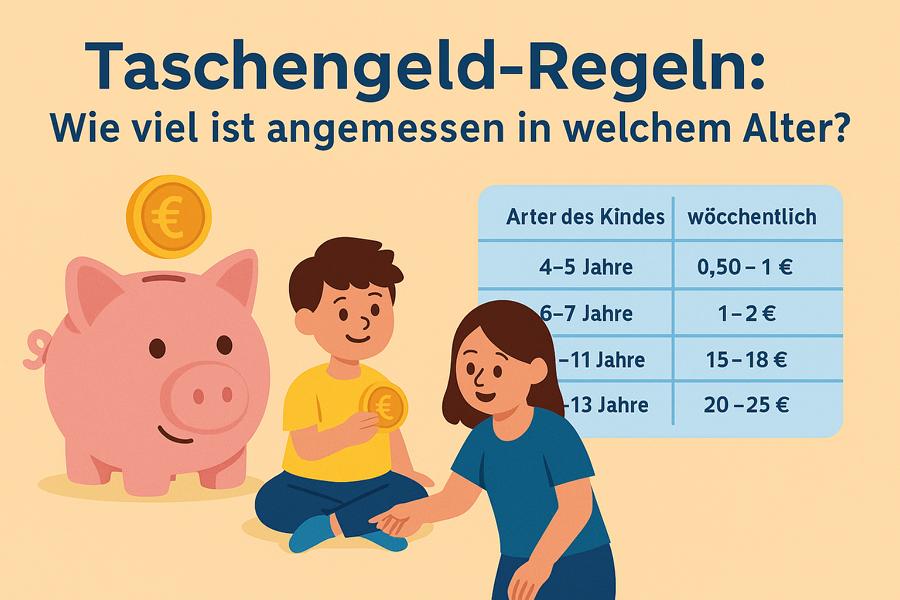 Taschengeld-Regeln: Wie viel ist angemessen in welchem Alter?